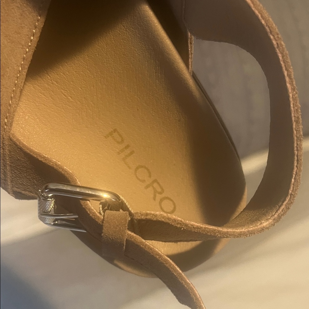 Pilcro Suede Slingback Clogs in Taupe - Picture 2 of 3